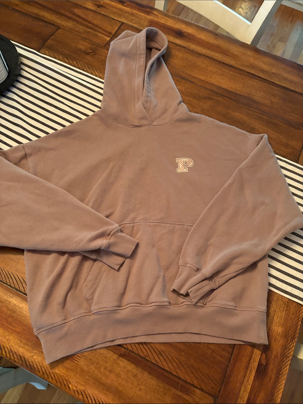 PINK Victoria's Secret Mauve Crewneck Hoodie with 'P' Logo